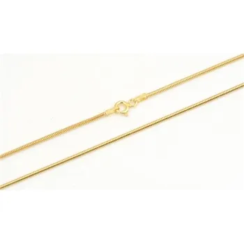 Řetízek Dámský stříbrný pozlacený řetízek hádek 50cm STRR0469F