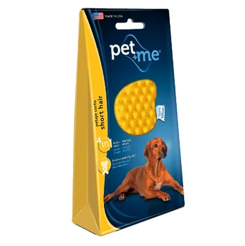 Kartáč pro zvířata Pet and Me Kartáč pro krátkou srst žlutý pro psy