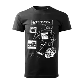 Pánské tričko Tričko CreepyCon 2023 | CreepyCon - XXXL / Černá / Pánský