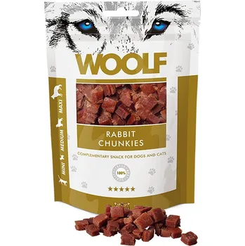 Pamlsek pro psa Woolf Chunkies z králičího masa 100g