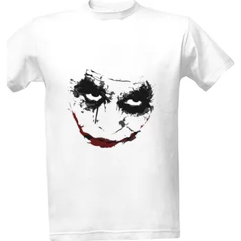 Tričko s potiskem Pánské bílé tričko Joker pánské
