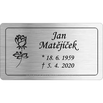 Smuteční dekorace Rytá cedulka 6532