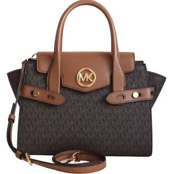 Módní doplněk Kabelka Michael Kors Carmen medium logo flap brown