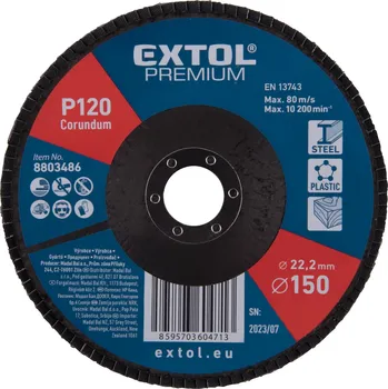 Brusný kotouč Kotouč lamelový Extol Premium 8803486 kotouč lamelový šikmý korundový, O150mm, P120