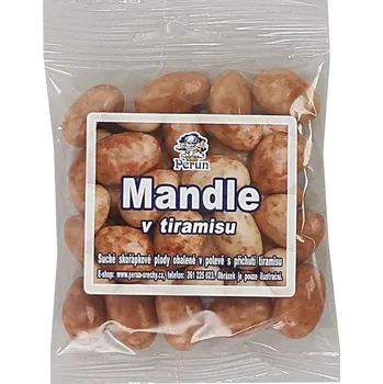 Bonbon PERUN-OŘECHY Mandle v tiramisu polevě sáček: 80 g