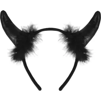 Karnevalový doplněk Party Pal Čelenka černé rohy 1 ks