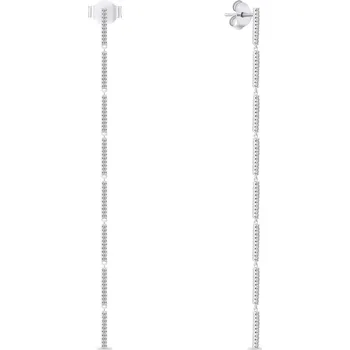 Náušnice Brilio Silver Dlouhé stříbrné náušnice s čirými zirkony EA1010W + 2 měsíce na vrácení zboží