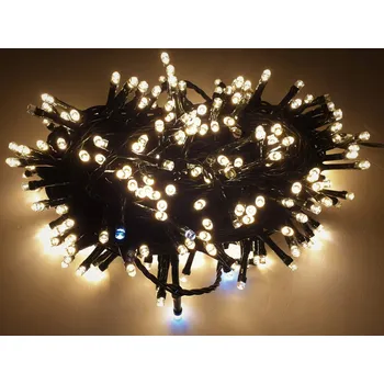 Vánoční dekorace Cortina Vánoční osvětlení světýlka řetěz 300LED teplá bílá + flash