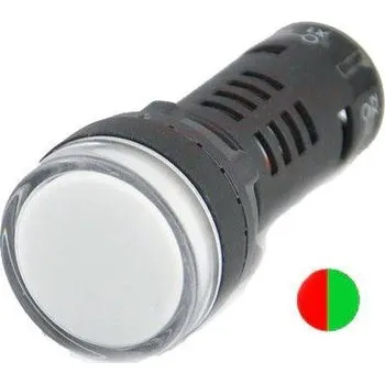 Dioda Kontrolka 12V LED 19mm AD16-22SS, červená+zelená