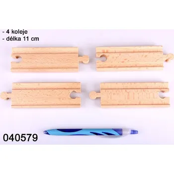 Vláček a vláčkodráha DŘEVĚNÉ KOLEJE - rovné krátké