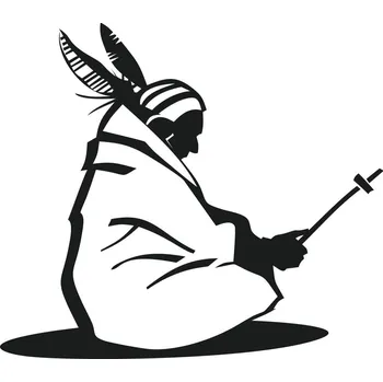 samolepka Samolepka Sedící indián