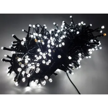 Vánoční dekorace Cortina Vánoční osvětlení světýlka řetěz 300LED studená bílá + flash