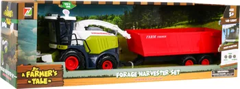 autíčko Forage Harvester Set  kombajn s přívěsem zelený/červený