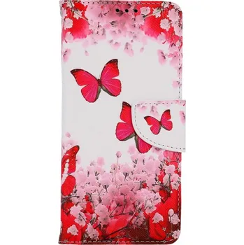 Pouzdro na mobilní telefon Pouzdro Samsung A13 knížkové Růžoví motýlci (kryt neboli obal na Samsung A13)