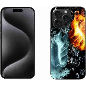 Pouzdro na mobilní telefon Gelový kryt mmCase na iPhone 15 Pro Max - voda a oheň