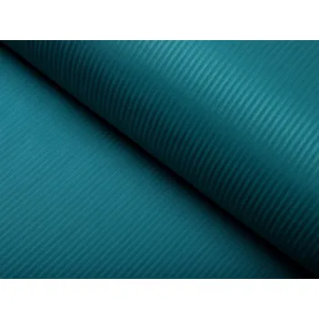 Damašek Atlas Gradl sytě petrolejový - tenké proužky 3 mm metráž šířka 140 cm