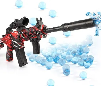Dětská zbraň Sunny Blaster M416 pistole na vodní gelové kuličky s příslušenstvím červená