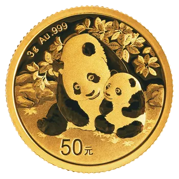 Zlatá investiční mince Panda 3g | 2024