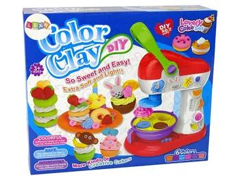 modelína a plastelína LEAN Toys Color Clay sada plastelín pro výrobu koláčů 6 ks