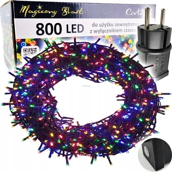 Vánoční dekorace Cortina Vánoční osvětlení řetěz světýlka 800LED venkovní barevné + časovač