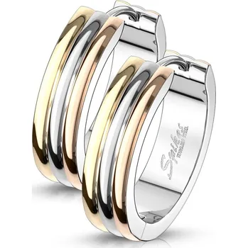 Náušnice Šperky4U Zlacené ocelové náušnice - kroužky 20 mm - OPN1360-20