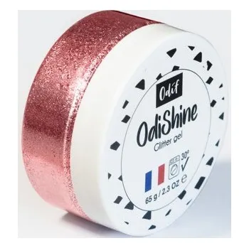 Výtvarná barva Třpytivá gelová barva na textil, 65 g - Růžový ach