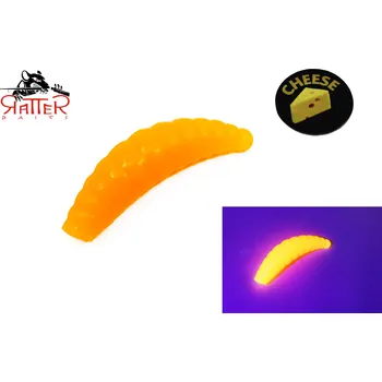 Umělá nástraha Ratter Baits Gumová nástraha Ratterbaits Trout Maggot 33mm Orange Gold Glow Cheese (12ks)