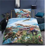 3D povlečení 140x200+70x90 Dinosaur