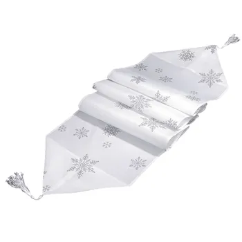 ubrus Stoklasa Vánoční běhoun bílý/vločky 35 x 180 cm