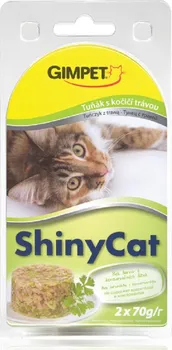 Krmivo pro kočku Gimborn Gimpet Shiny Cat tuňák/kočičí tráva 2 x 70 g