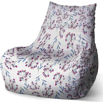 Sedací pytel Sablio Sedací vak Bean Jeřabiny - 60 x 70 x 70 cm