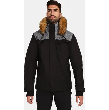 Pánský kabát Pánská zimní zateplená bunda Kilpi ALPHA-M černá 3XL