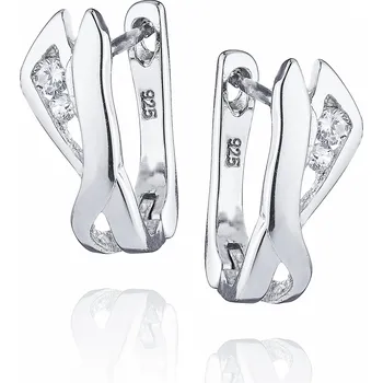 Náušnice NUBIS® Stříbrné náušnice se zirkony - NB-3014