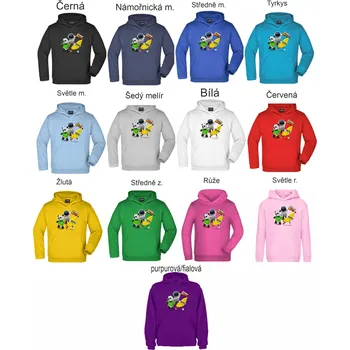 Chlapecká mikina Mikina s kapucí Stumble Guys Barva: Růžová/Růže, Velikost: 3XL