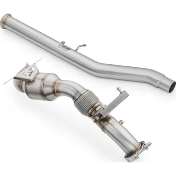 Zadní díl výfuku RM Motors Downpipe Volkswagen T-ROC 2.0 TSI OPF/GPF s katalyzátorem Katalyzátor: MS, S tlumičem: Ne