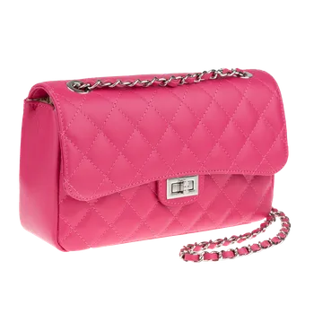 Kabelka NovaKabelka.cz Kožená italská kabelka Eliana Argento Fuxia