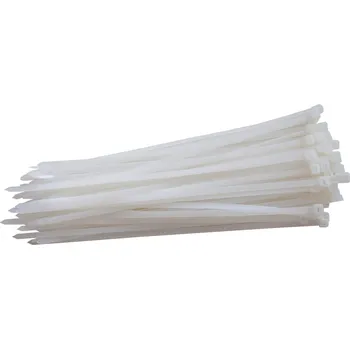 XTLINE Vázací pásky nylonové bílé | 120x2,5 mm, 1bal/50ks