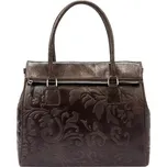 Kožená tmavě hnědá dámská kabelka do ruky Luka + doprava zdarma