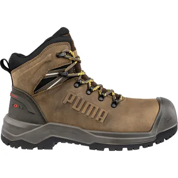 Pracovní obuv PUMA Iron HD Brown Mid S3 hnědá pánská pracovní obuv AKCE 43