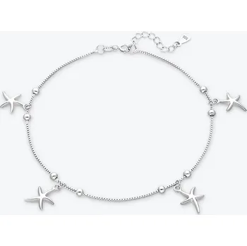 Řetízek Stříbrný řetízek na nohu Hvězdice - Ag925