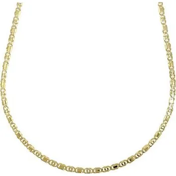 Řetízek Stříbrný pozlacený řetízek zdobená žiletka délka řetízku 42cm