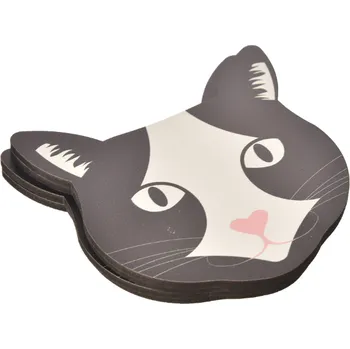 podložka Podložka dřevo LOVELY CAT 4ks 10x10cm
