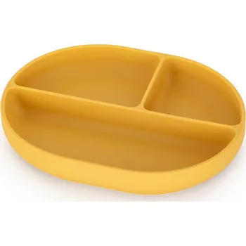 dětský talíř Petite & Mars Talířek silikonový dělící oválný Take&Match 6 m+ Petite&Mars Intense Ochre