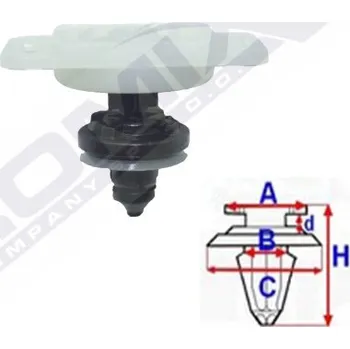 Dveře karosérie PŘÍCHYTKA ČALOUNĚNÍ DVEŘE C-MAX 03-07 /5