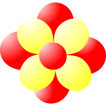 Party dekorace Balónky kytka červeno-žlutá balonky.cz 4c