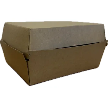 Jednorázové nádobí FLEXOBAL Box na hamburger velký 19x14x10cm (cena za 50ks)