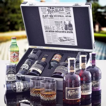 Dárkový potravinový koš Darkový Kufr Republica Espresso Double