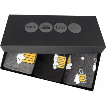 Pánské ponožky WEBOX barevné ponožky v krabičce Lonka - mix 08 (Lonka Společenské ponožky Webox 08)