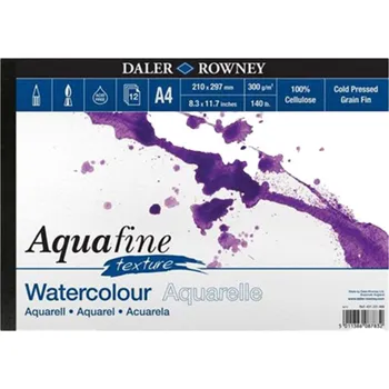 Daler-Rowney Blok A4 akvarelový, papír s texturou, 12 listů