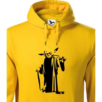 Pánská mikina Pánská mikina Star Wars Mistr Yoda, Barva Žlutá, Velikost M, Canvas Pánská mikina Bezvatriko.cz 0403